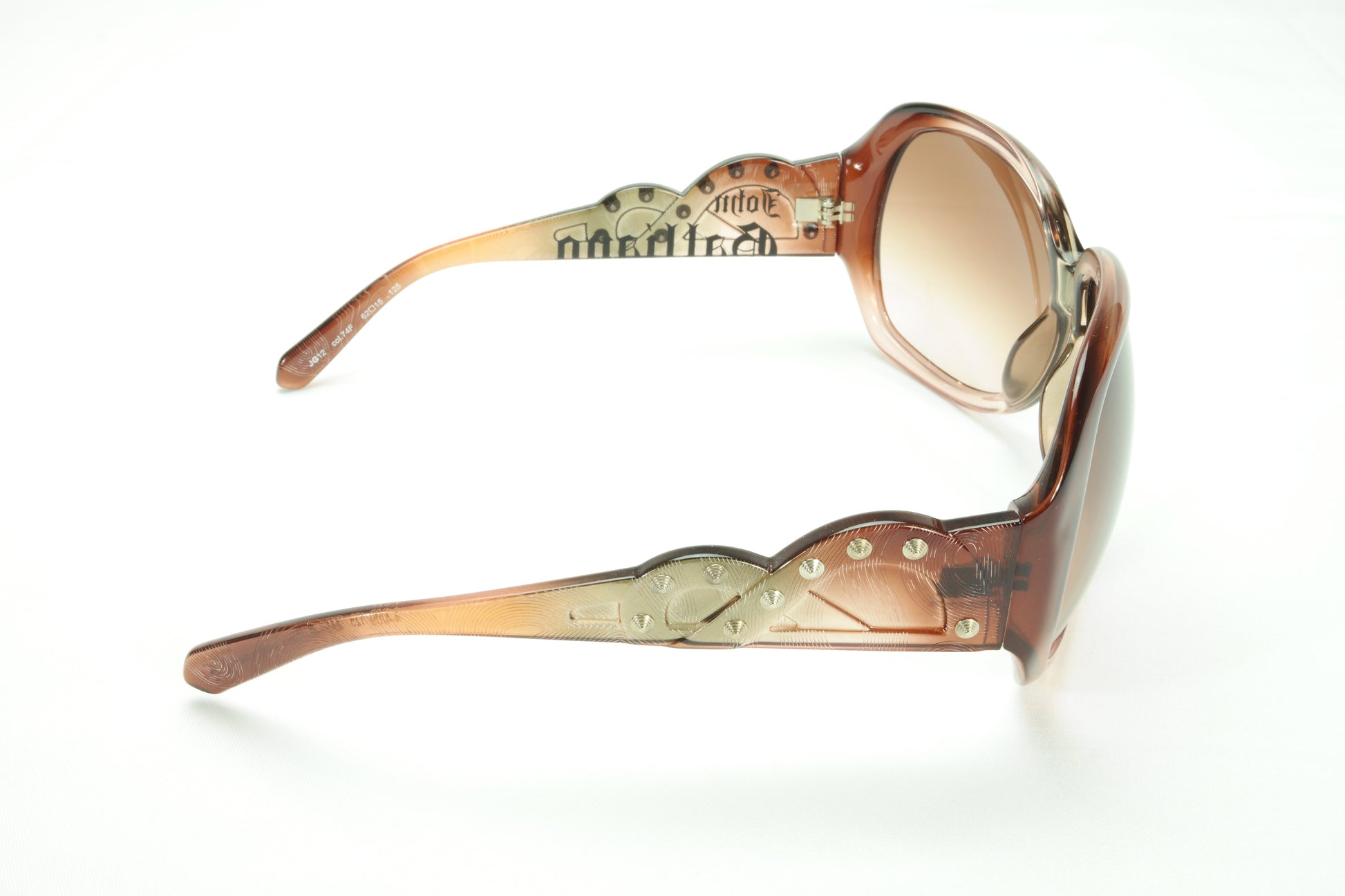 John Galliano Sunglasses Frame JG12 74F Brown Acetate Italy Made - Frame Bay