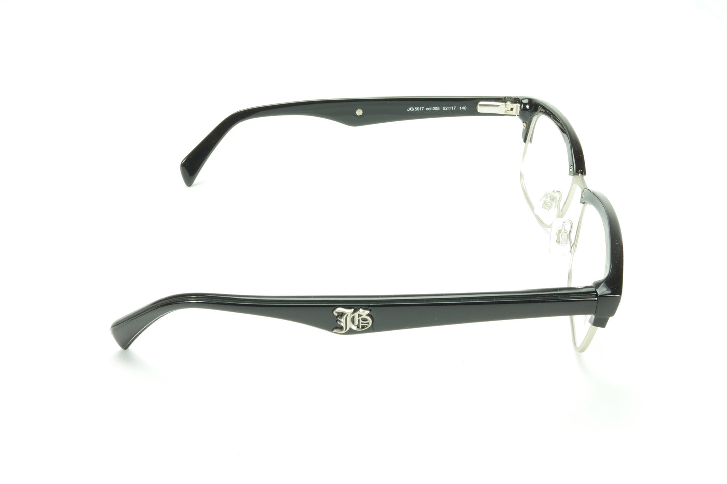 John Galliano Eyeglasses Frame JG5017 005 Black Acetate Metal Italy - Frame Bay