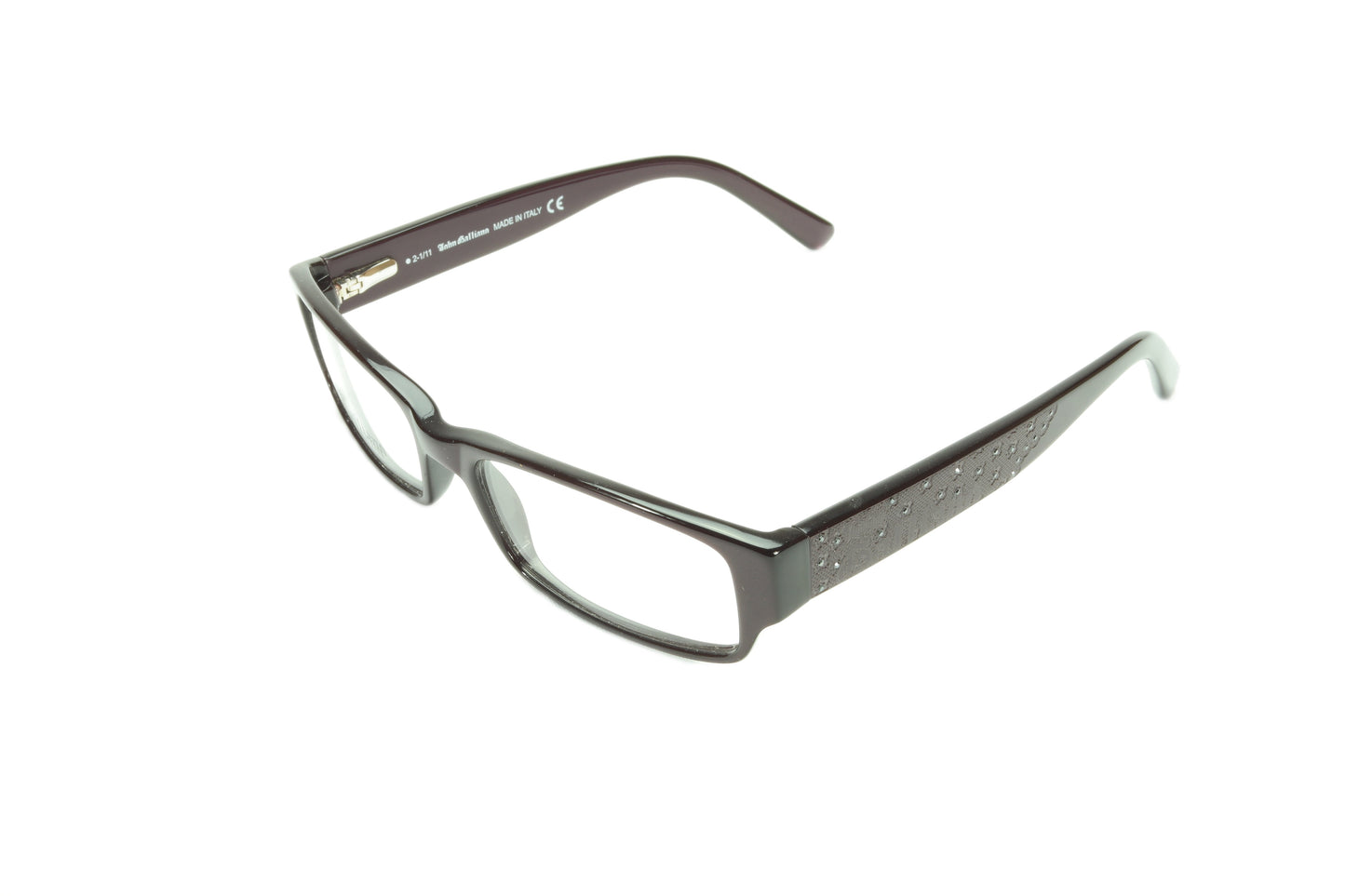John Galliano Eyeglasses Frame JG5010 081 Acetate Dark Violet Italy - Frame Bay