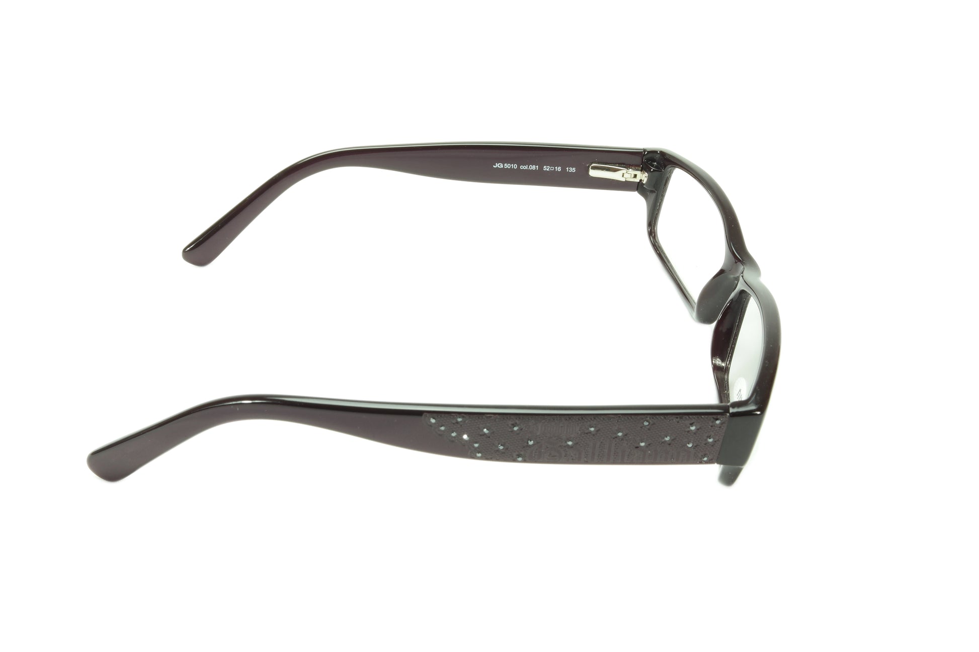 John Galliano Eyeglasses Frame JG5010 081 Acetate Dark Violet Italy - Frame Bay