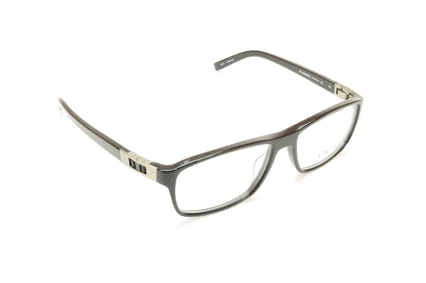 OGA Morel Eyeglasses Frame 73420 NG010 Black Acetate France Made - Frame Bay