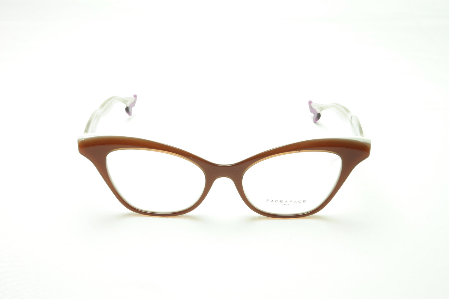 Face A Face Bocca 4 208 Eyeglasses Frame Praline White Italy Hand Made - Frame Bay