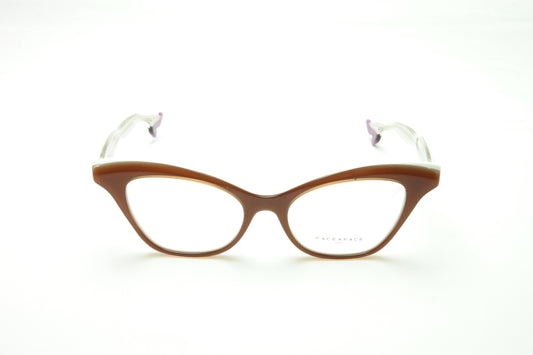 Face A Face Bocca 4 208 Eyeglasses Frame Praline White Italy Hand Made - Frame Bay