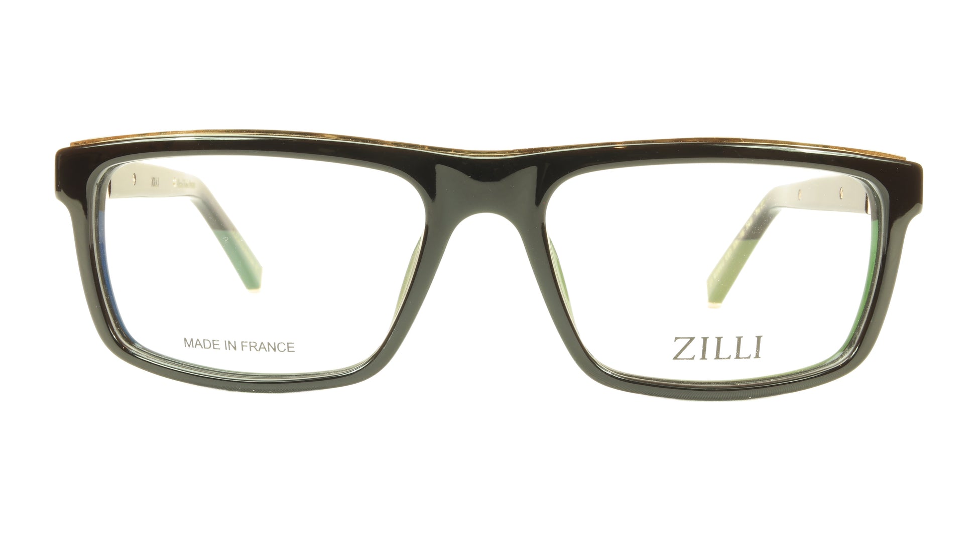 ZILLI Eyeglasses Frame Acetate Leather Titanium France Hand Made ZI 60002 C01 - Frame Bay