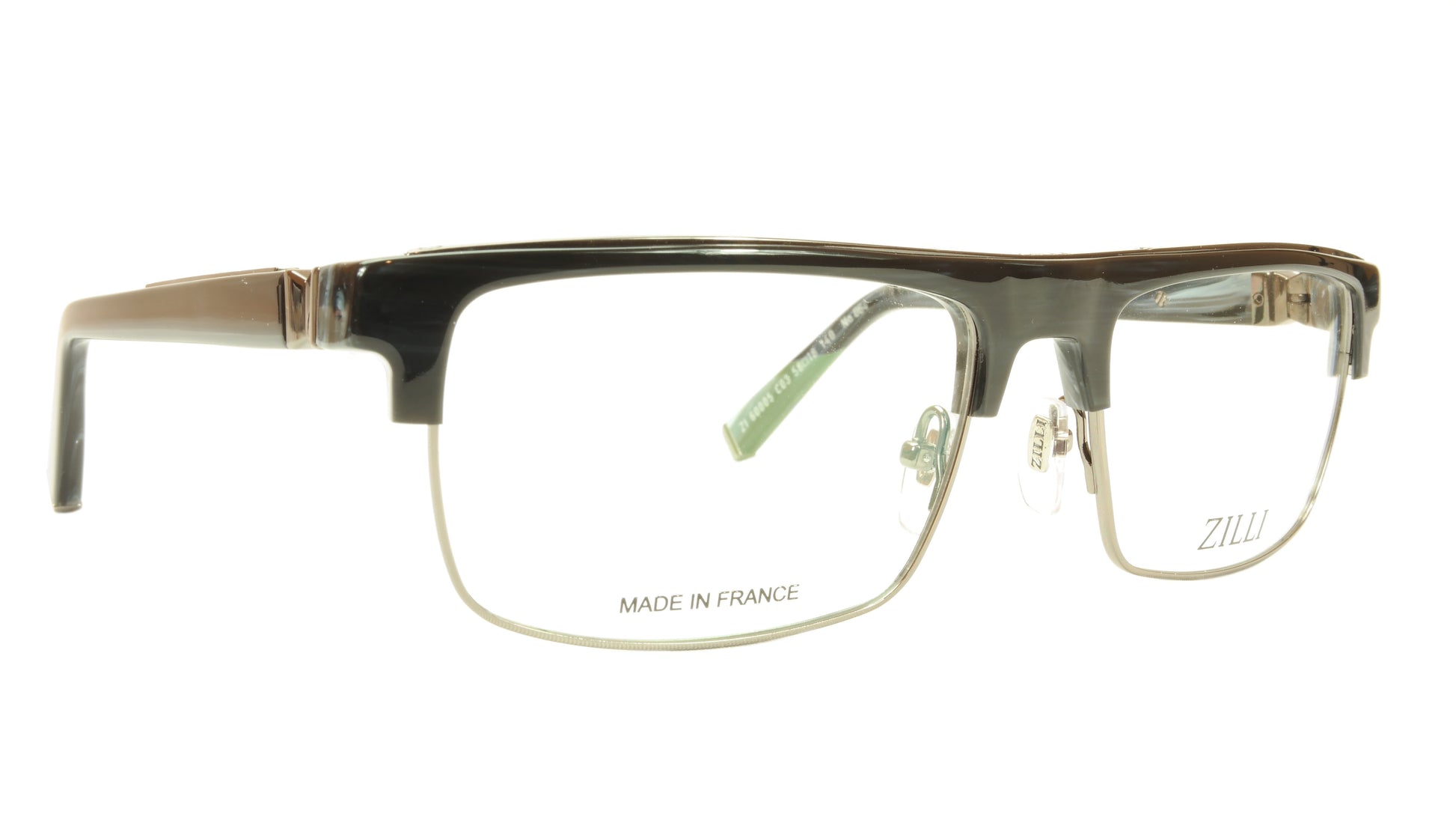 ZILLI Eyeglasses Frame Acetate Titanium France Hand Made ZI 60005 C03 - Frame Bay