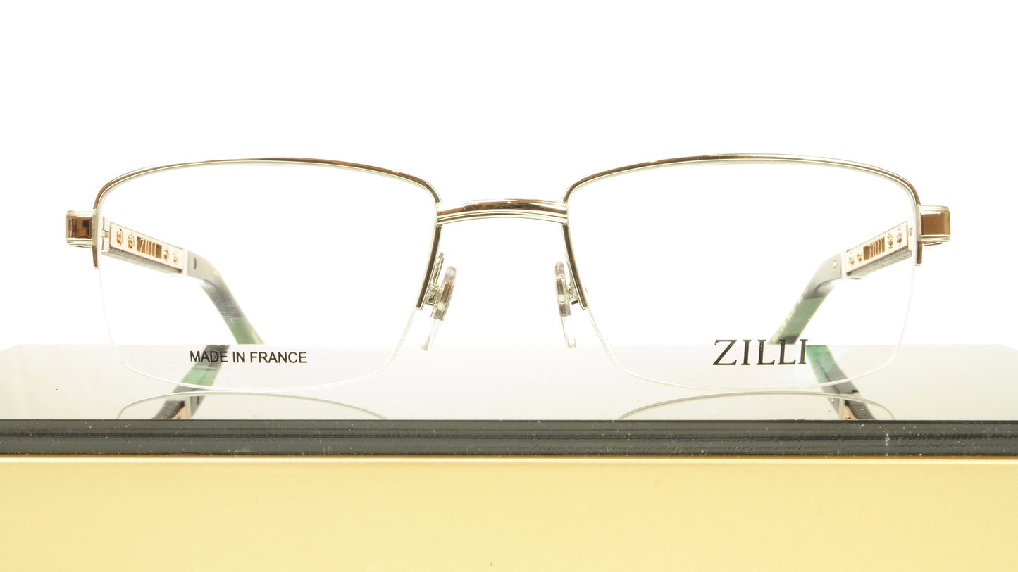 ZILLI Eyeglasses Frame Acetate Leather Titanium France Hand Made ZI 60014 C02 - Frame Bay
