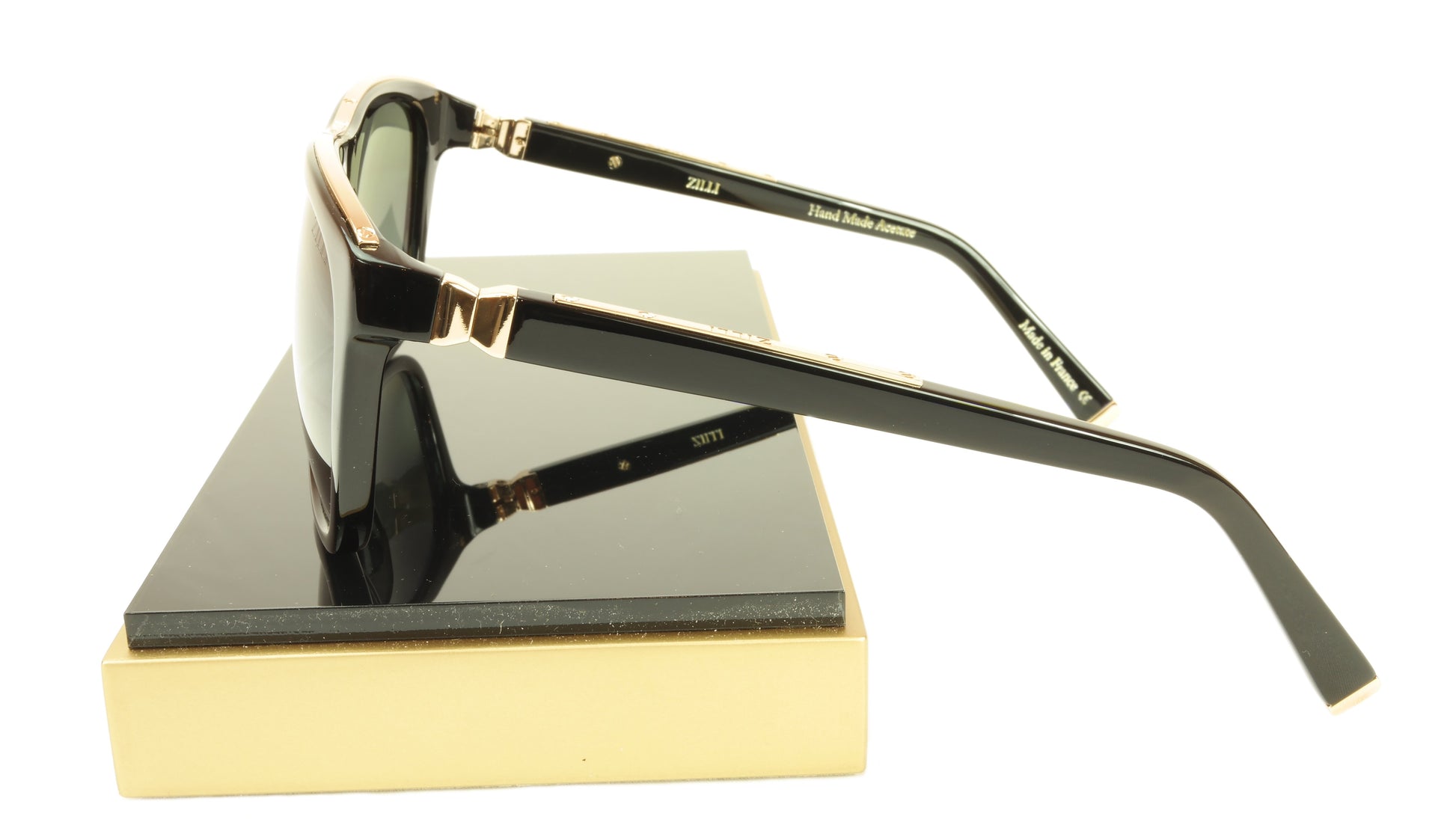 ZILLI Sunglasses Polarized Hand Made Acetate Titanium France ZI 65004 C01 - Frame Bay