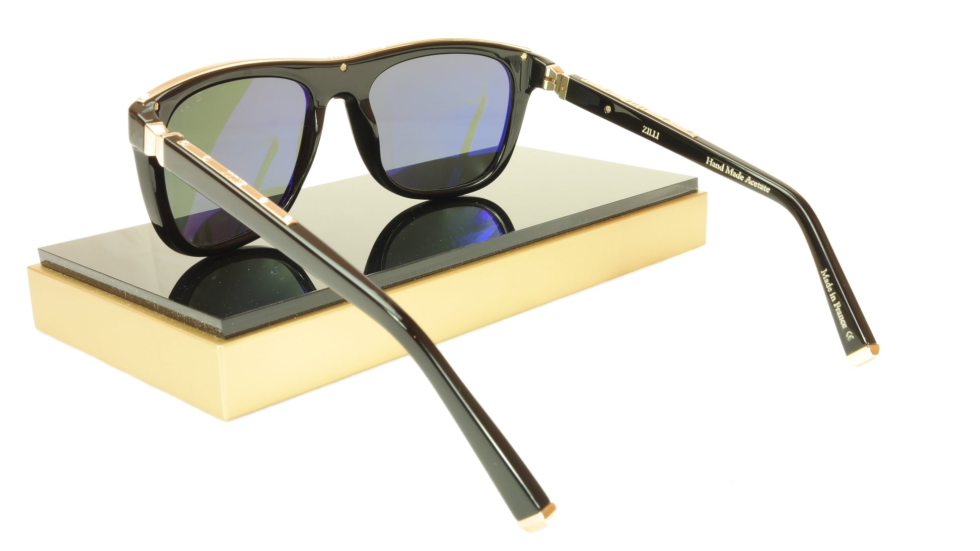 ZILLI Sunglasses Polarized Hand Made Acetate Titanium France ZI 65004 C01 - Frame Bay