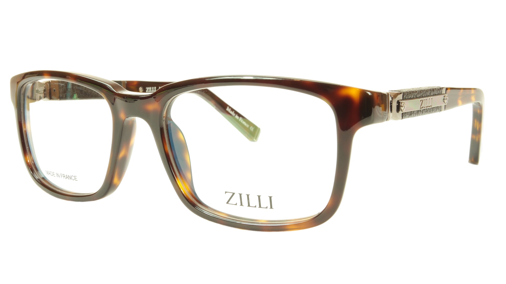 ZILLI Eyeglasses Frame Acetate Leather Titanium France Hand Made ZI 60004 C02 - Frame Bay