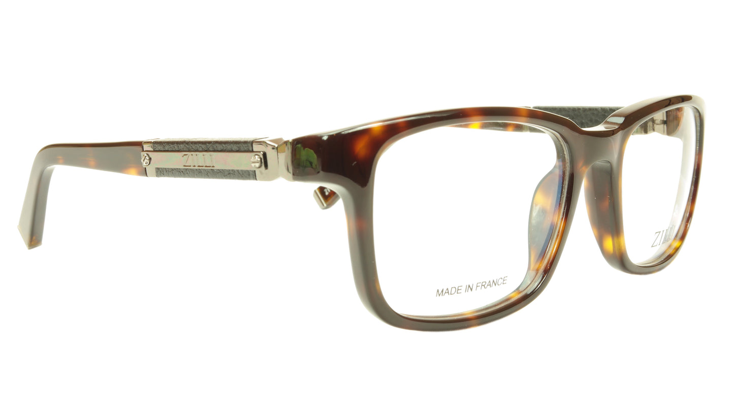 ZILLI Eyeglasses Frame Acetate Leather Titanium France Hand Made ZI 60004 C02 - Frame Bay