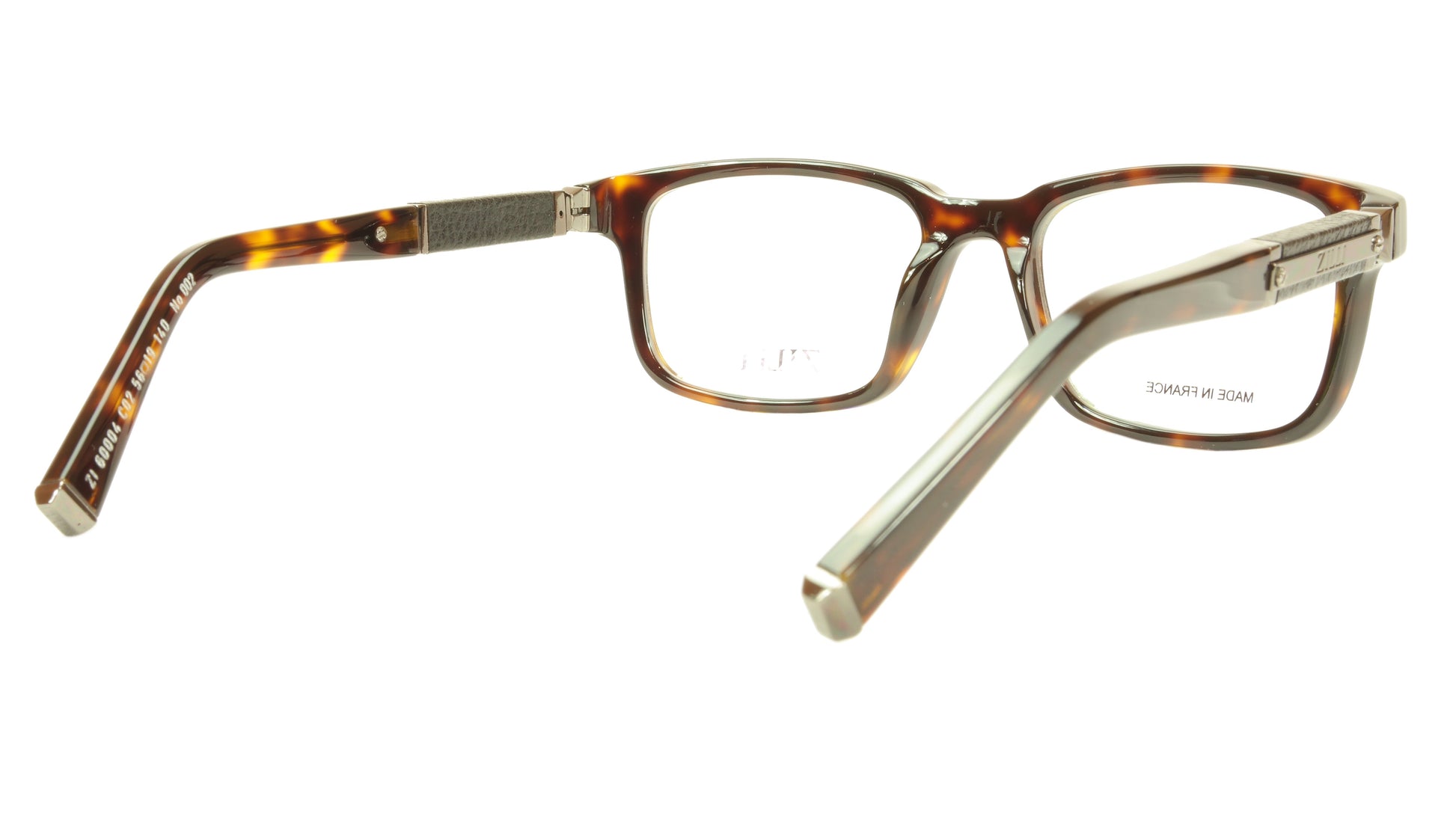 ZILLI Eyeglasses Frame Acetate Leather Titanium France Hand Made ZI 60004 C02 - Frame Bay