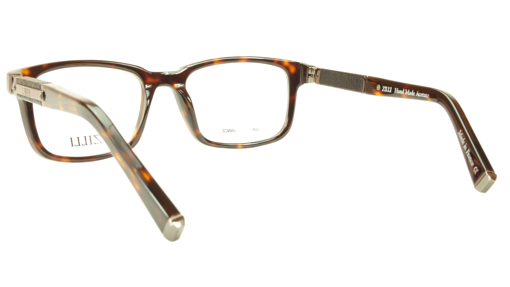 ZILLI Eyeglasses Frame Acetate Leather Titanium France Hand Made ZI 60004 C02 - Frame Bay