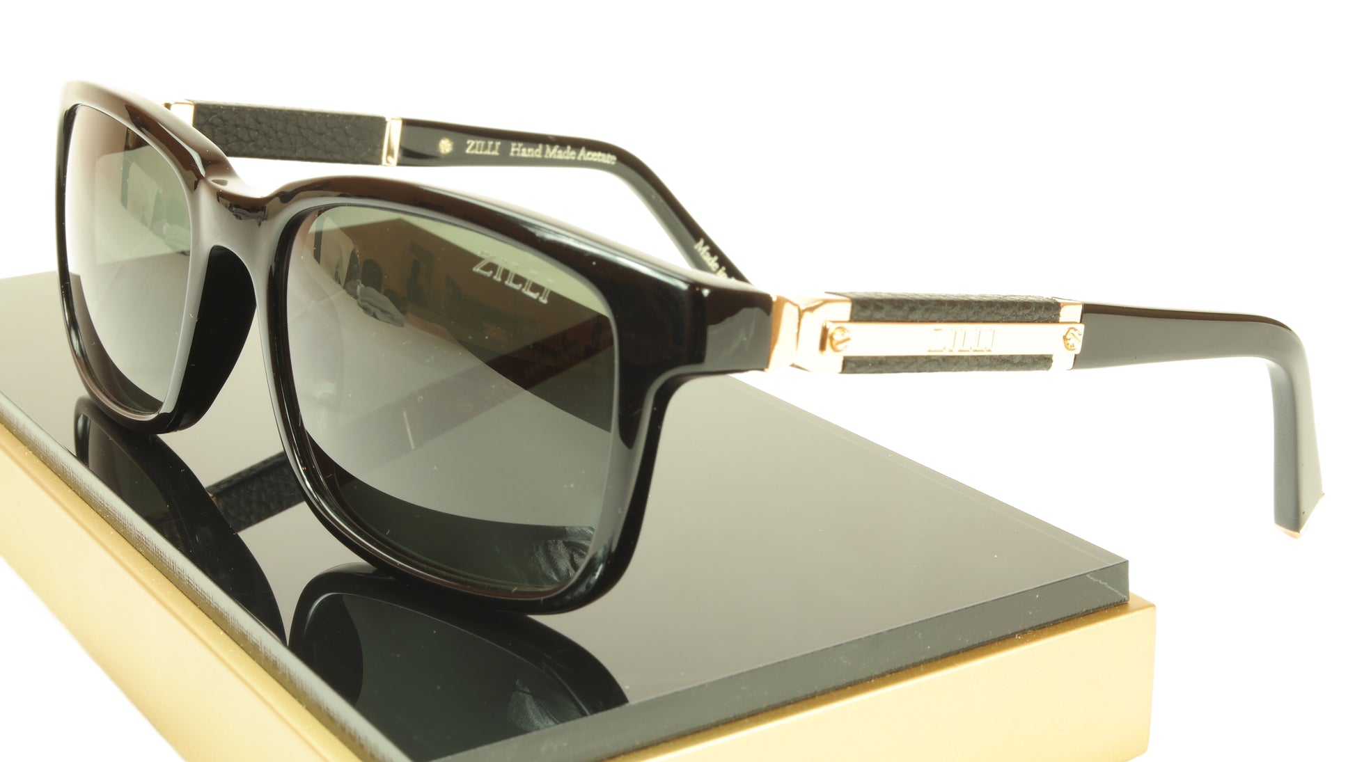 ZILLI Sunglasses Polarized Hand Made Acetate Titanium France ZI 65011 C01 - Frame Bay