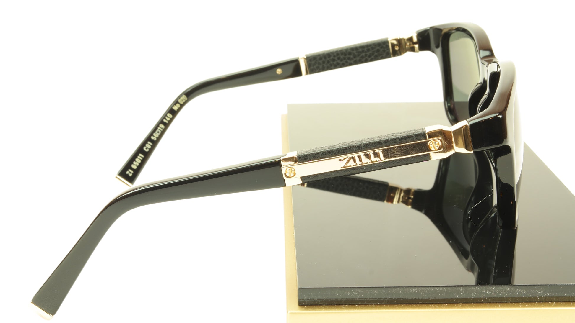 ZILLI Sunglasses Polarized Hand Made Acetate Titanium France ZI 65011 C01 - Frame Bay