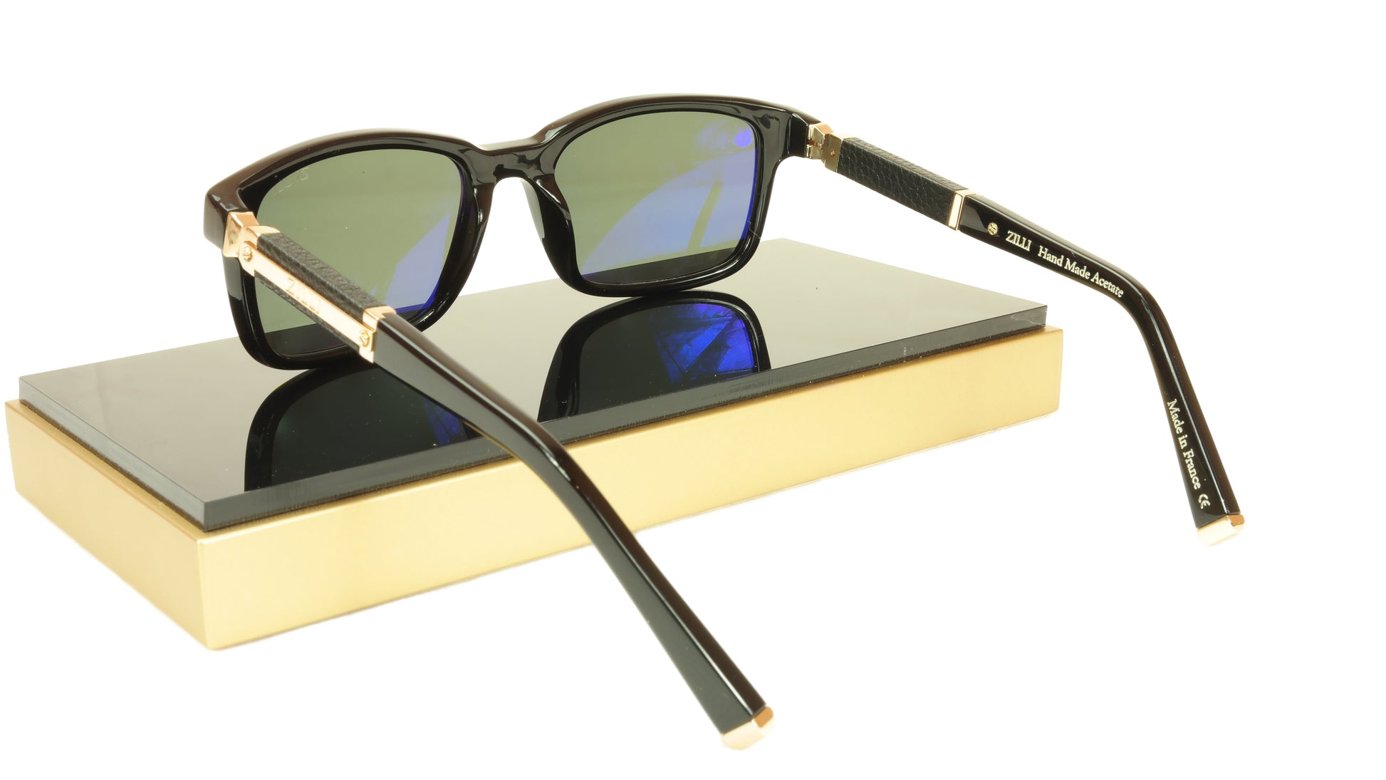 ZILLI Sunglasses Polarized Hand Made Acetate Titanium France ZI 65011 C01 - Frame Bay