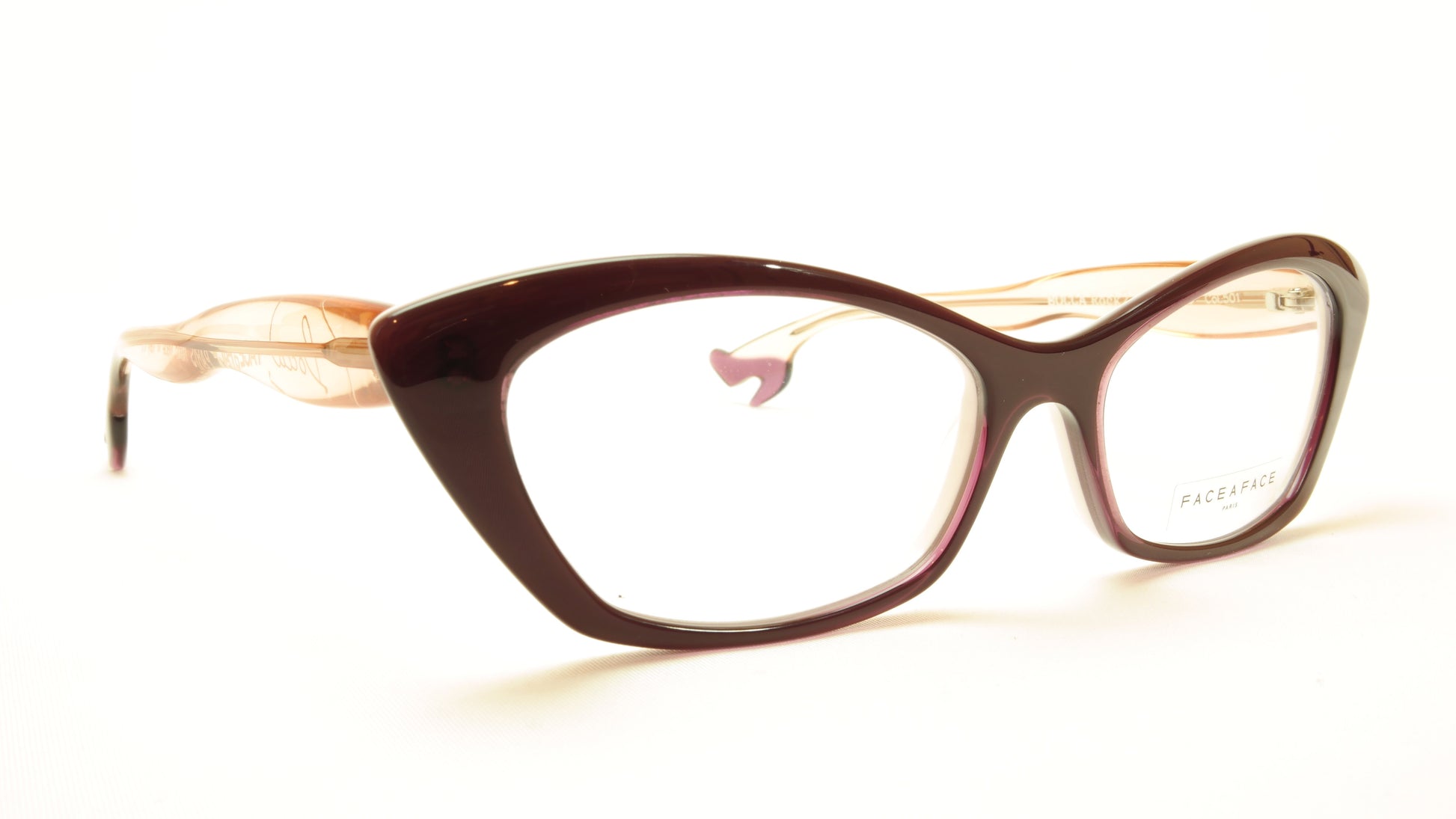 Face A Face Bocca Rock 2 Col. 501 Violet White Eyeglasses Italy Made - Frame Bay