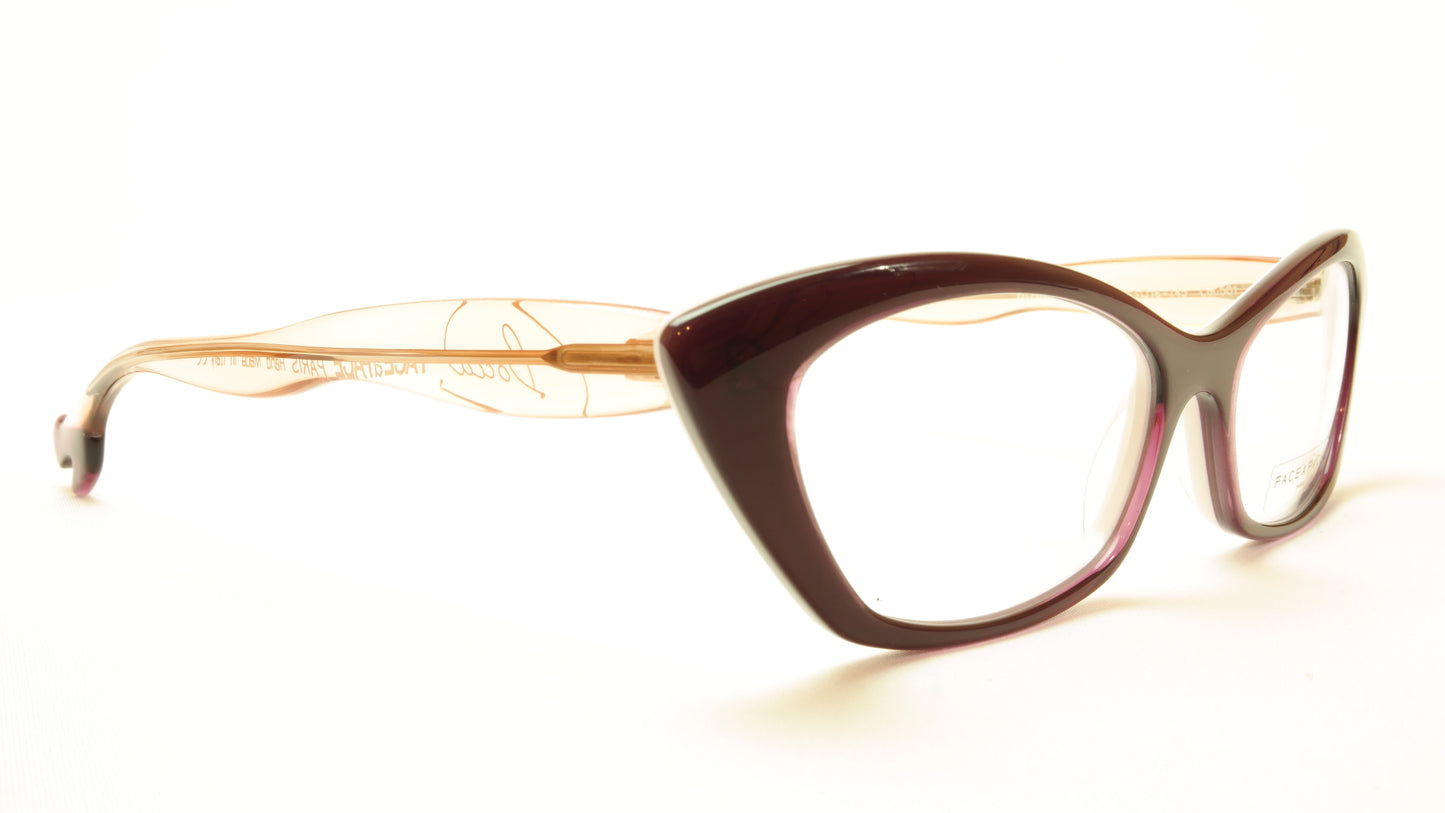 Face A Face Bocca Rock 2 Col. 501 Violet White Eyeglasses Italy Made - Frame Bay