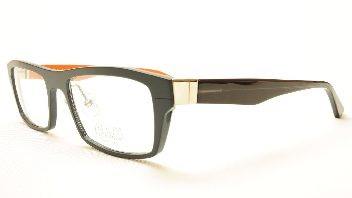 Face A Face ALIUM 1 AN959 Aluminum Eyeglasses Black Orange France Made - Frame Bay