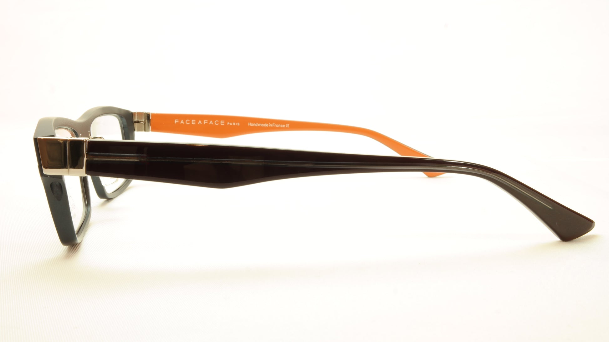 Face A Face ALIUM 1 AN959 Aluminum Eyeglasses Black Orange France Made - Frame Bay