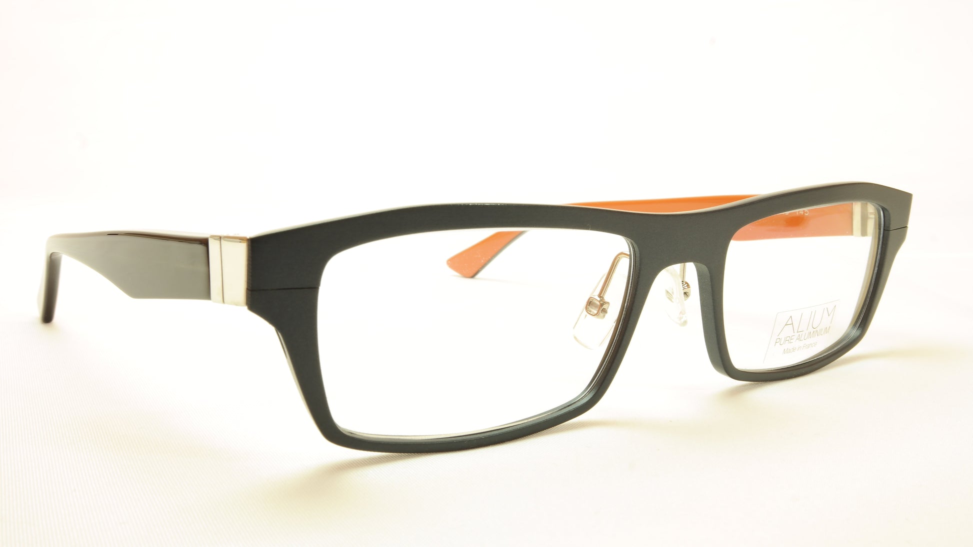 Face A Face ALIUM 1 AN959 Aluminum Eyeglasses Black Orange France Made - Frame Bay