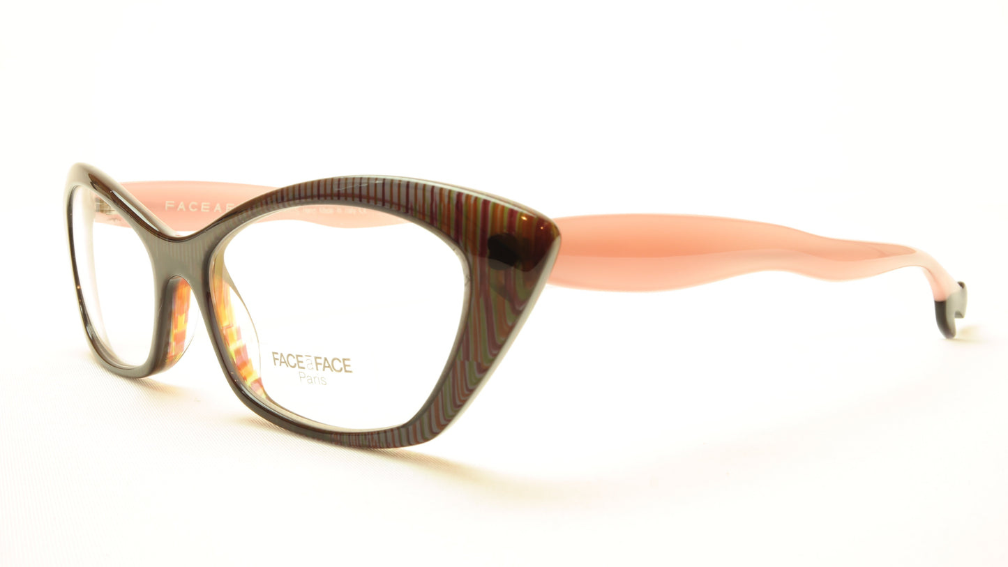 Face A Face Bocca Rock 2 Col. 321 Violet White Eyeglasses Italy Made - Frame Bay