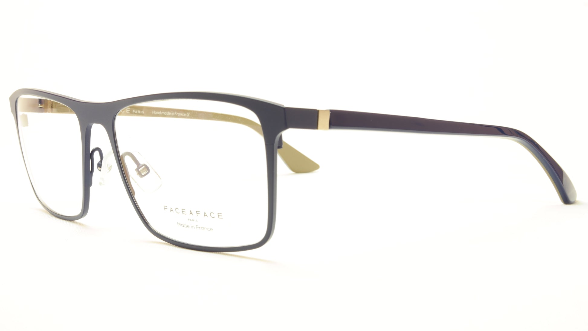 Face A Face LAKER 2 9329 Aluminum Eyeglasses Navy Blue Caulk France - Frame Bay