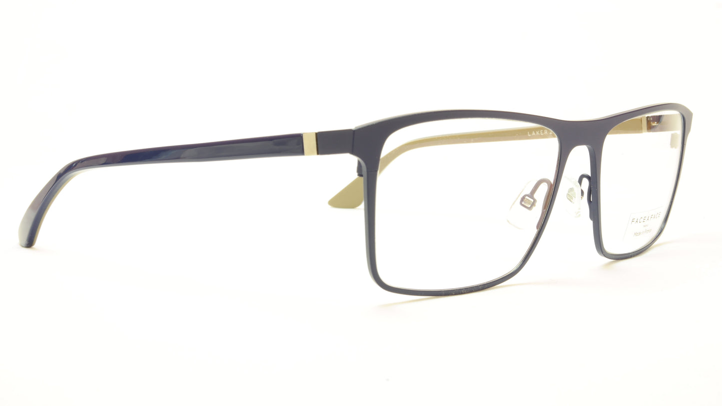 Face A Face LAKER 2 9329 Aluminum Eyeglasses Navy Blue Caulk France - Frame Bay