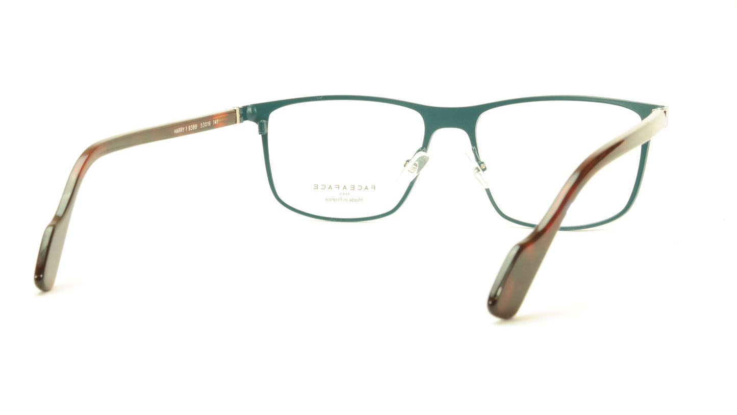 Face A Face HARRY 1 9389 Matt Green Satin Brown Eyeglasses France Made - Frame Bay