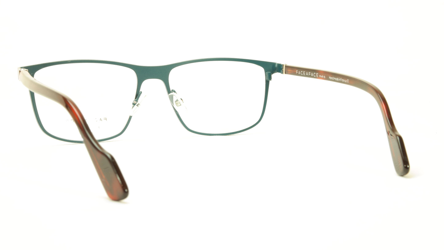 Face A Face HARRY 1 9389 Matt Green Satin Brown Eyeglasses France Made - Frame Bay