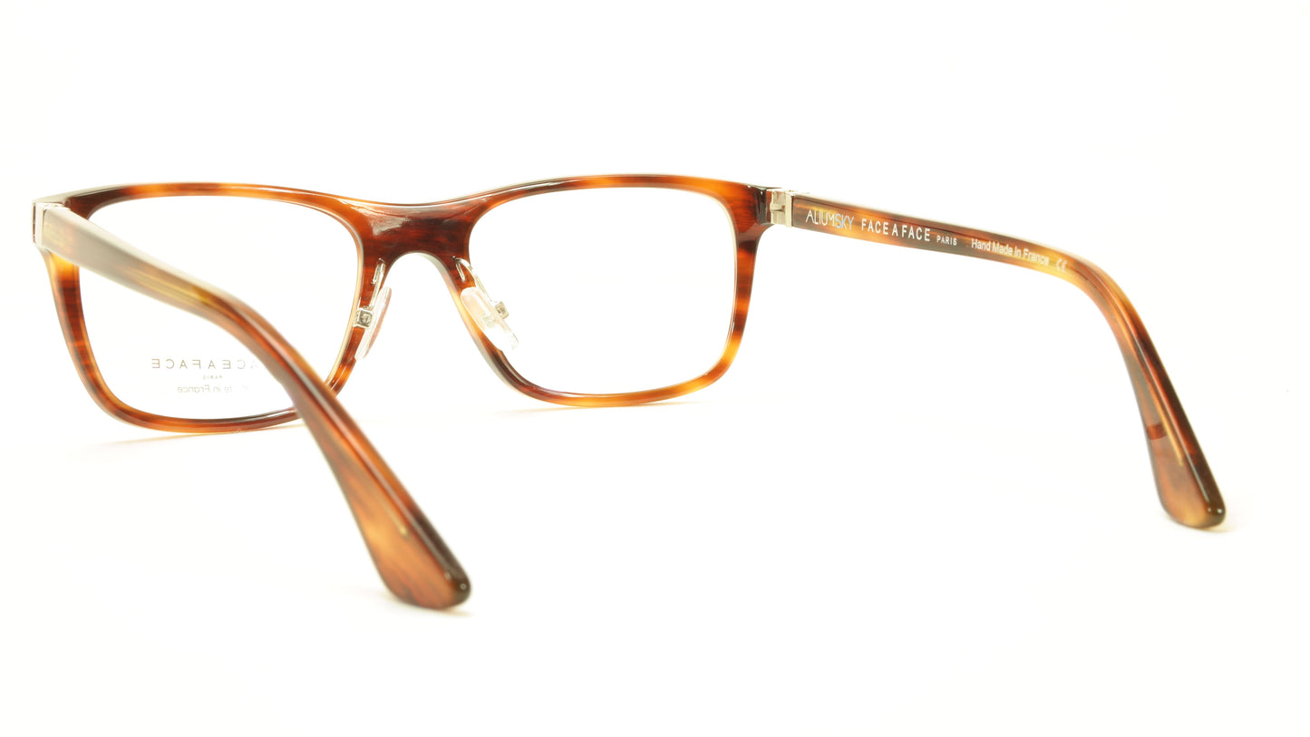 Face A Face ALIUM SKY 2 Col 167 Brown Horn Eyeglasses France Made - Frame Bay