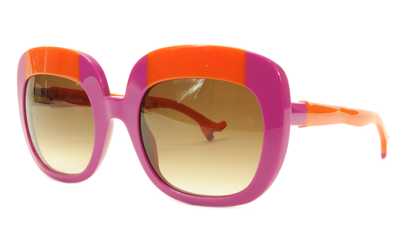 Face A Face Sunglasses Frame BOCCA Lova 1 4026 Acetate Fuschia Orange Italy Made - Frame Bay