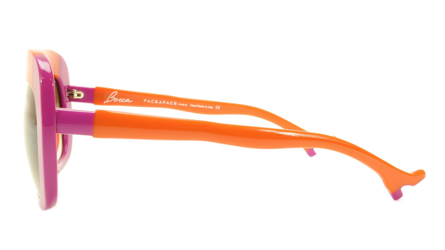 Face A Face Sunglasses Frame BOCCA Lova 1 4026 Acetate Fuschia Orange Italy Made - Frame Bay
