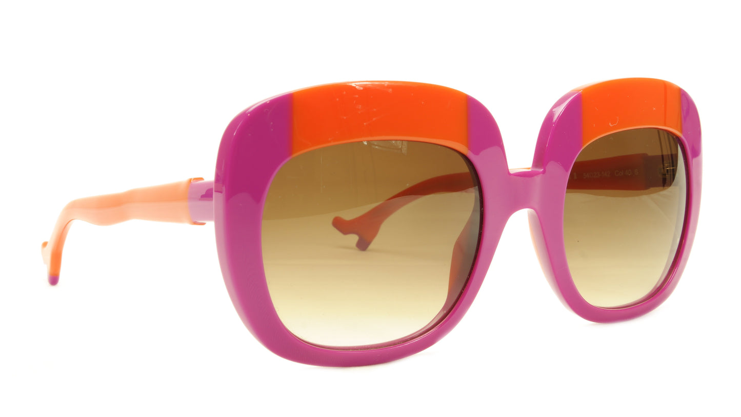 Face A Face Sunglasses Frame BOCCA Lova 1 4026 Acetate Fuschia Orange Italy Made - Frame Bay