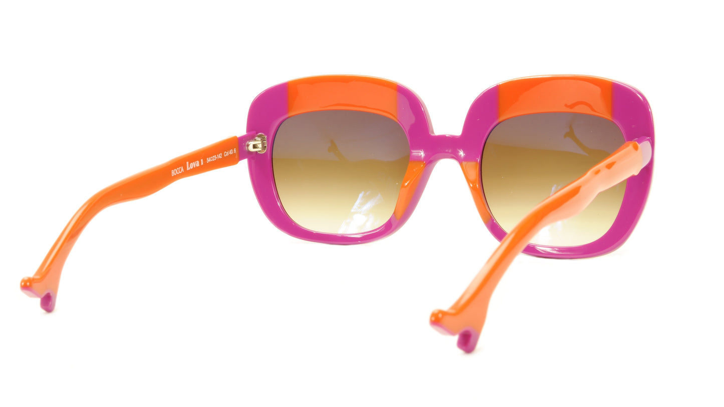 Face A Face Sunglasses Frame BOCCA Lova 1 4026 Acetate Fuschia Orange Italy Made - Frame Bay