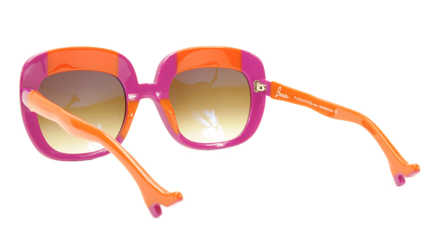 Face A Face Sunglasses Frame BOCCA Lova 1 4026 Acetate Fuschia Orange Italy Made - Frame Bay