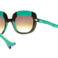 Face A Face Sunglasses Frame BOCCA Lova 1 4027 Acetate Black Emerald Italy Made - Frame Bay