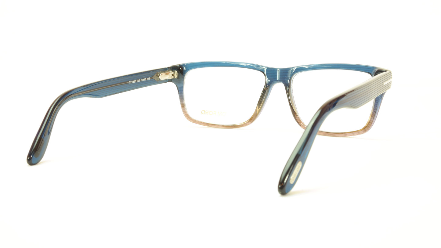 Tom Ford Eyeglasses Frame TF5320 092 Acetate Blue Brown Italy 56-15-145 - Frame Bay