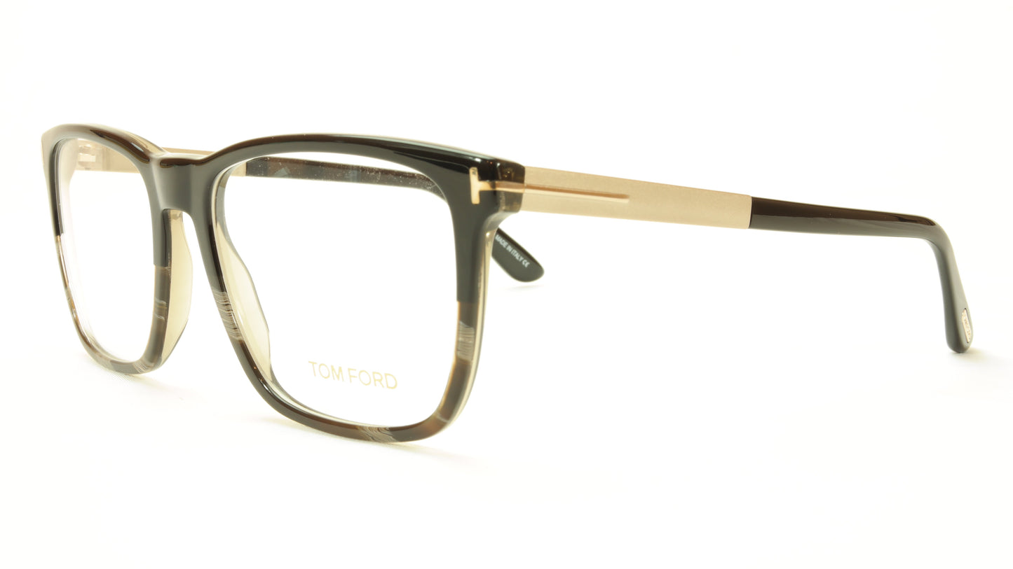 Tom Ford Eyeglasses Frame TF5351 005 Acetate Black Horn Gold Italy - Frame Bay