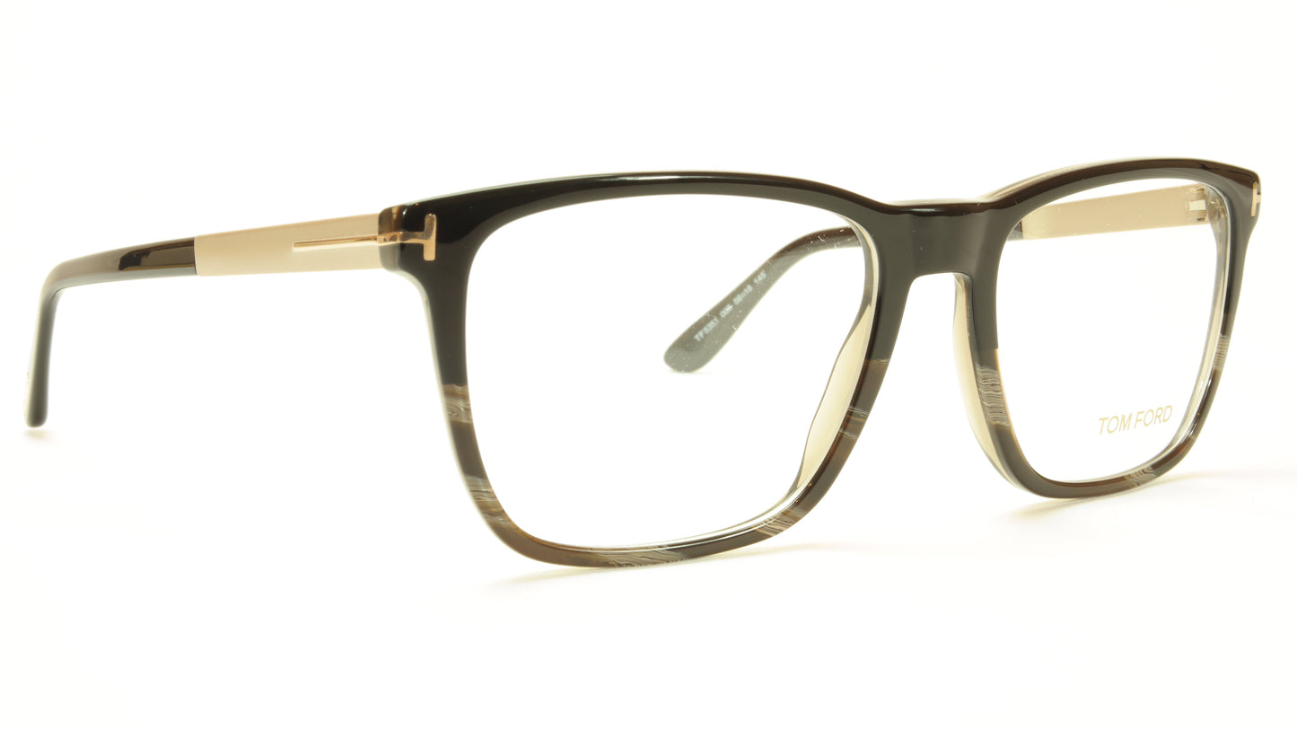 Tom Ford Eyeglasses Frame TF5351 005 Acetate Black Horn Gold Italy - Frame Bay