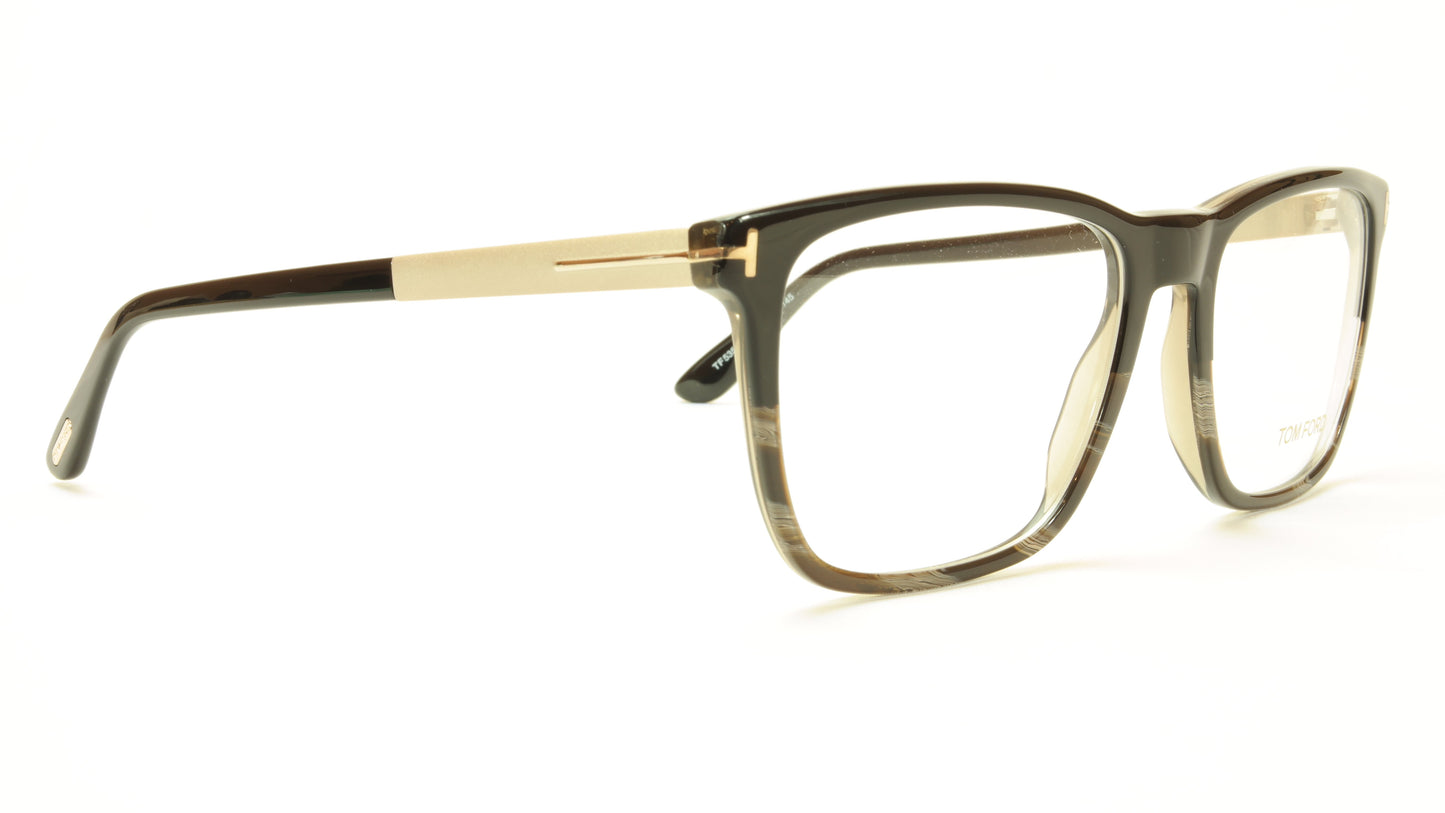 Tom Ford Eyeglasses Frame TF5351 005 Acetate Black Horn Gold Italy - Frame Bay