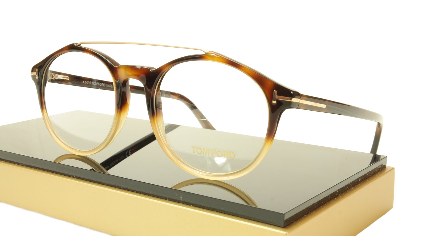 Tom Ford Authentic Eyeglasses Frame TF5455 056 Havana Italy Made 52-20-145 - Frame Bay