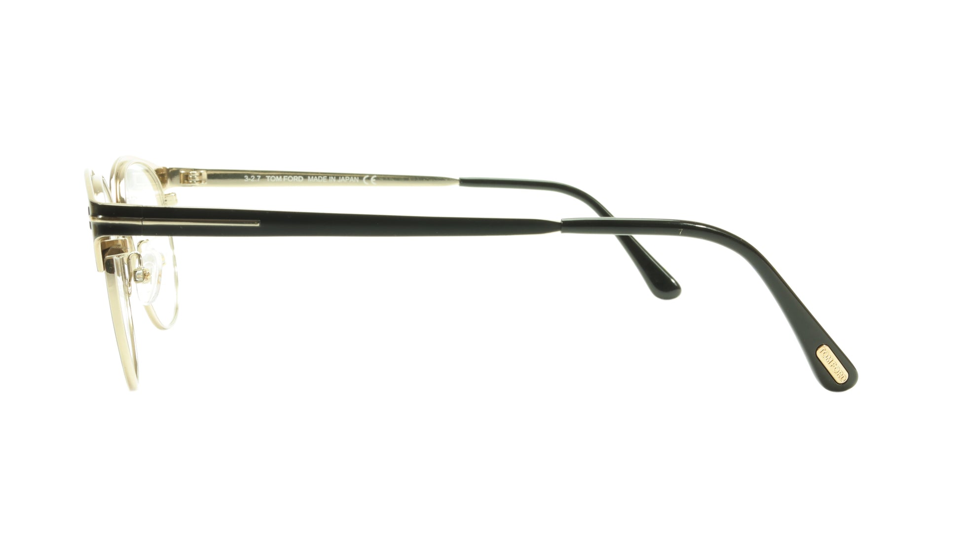 Tom Ford Eyeglasses Frame TF5382 005 Titanium Black Gold Made In Japan 50-19-145 - Frame Bay