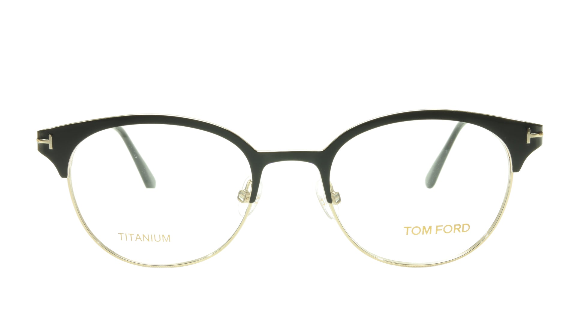 Tom Ford Eyeglasses Frame TF5382 005 Titanium Black Gold Made In Japan 50-19-145 - Frame Bay