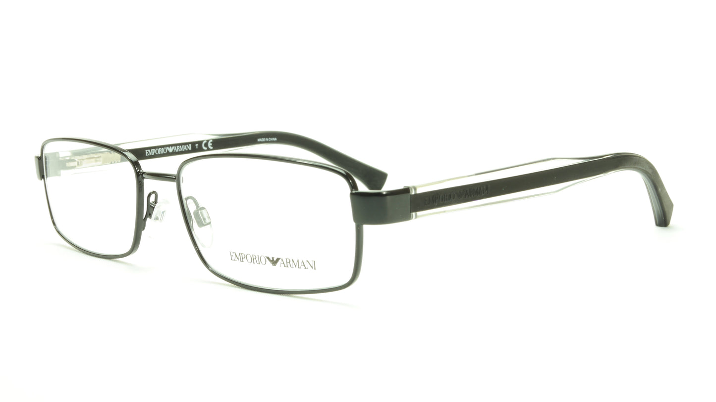Emporio Armani EA1002 3014 Eyeglasses Frame Acetate Black Transparent Crystal - Frame Bay