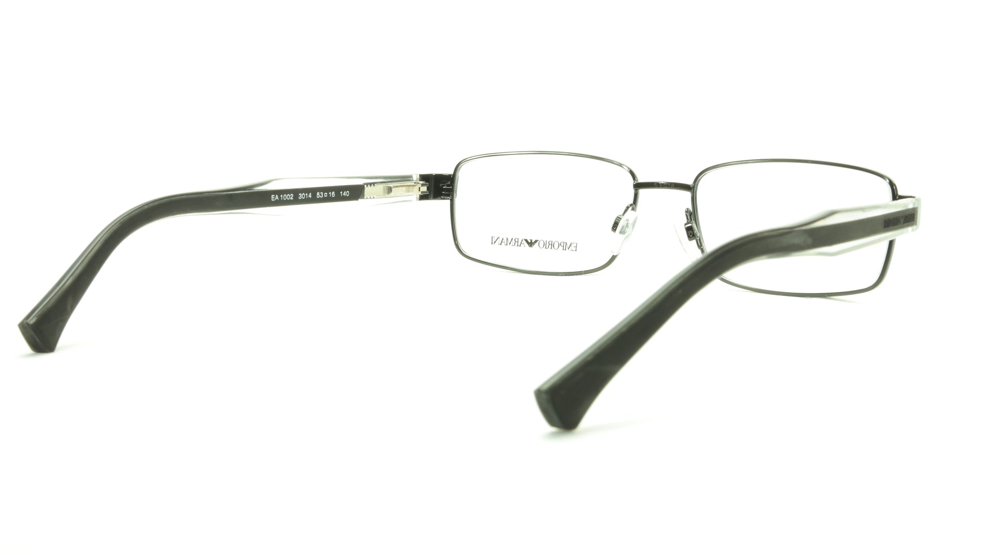 Emporio Armani EA1002 3014 Eyeglasses Frame Acetate Black Transparent Crystal - Frame Bay