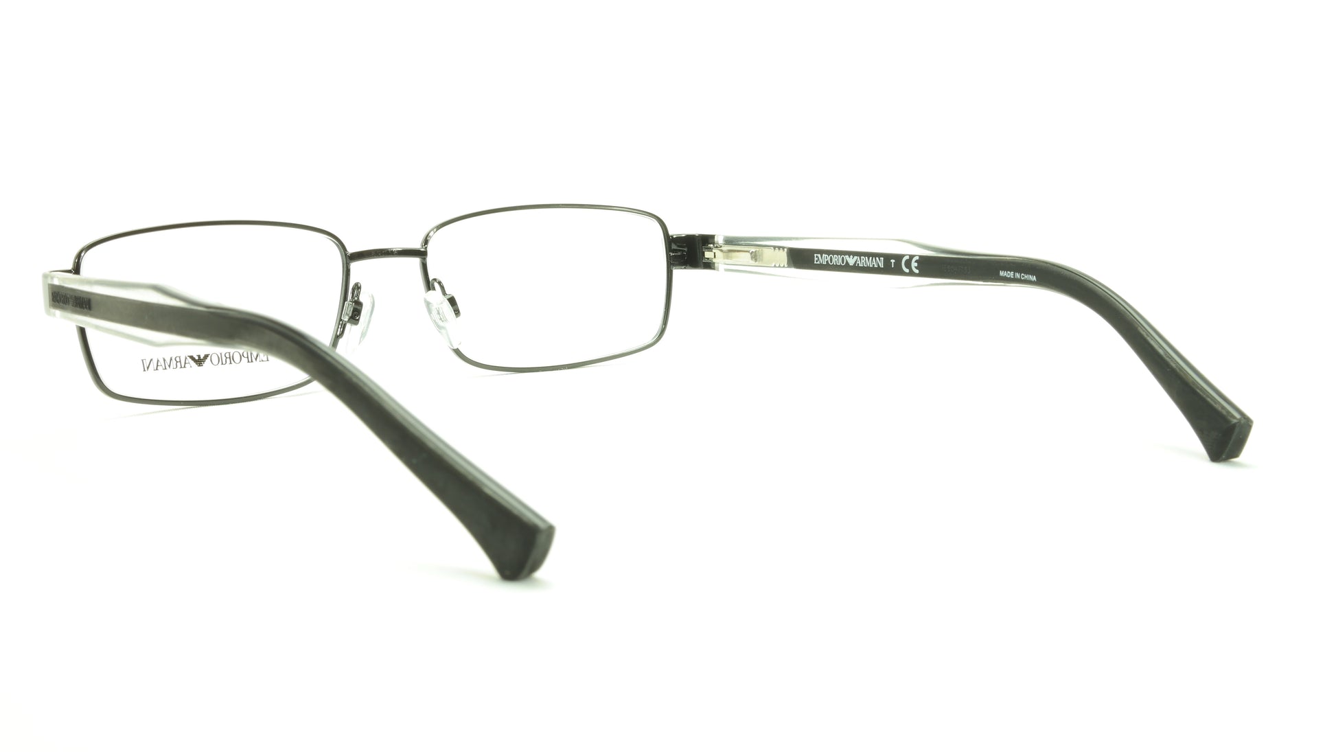 Emporio Armani EA1002 3014 Eyeglasses Frame Acetate Black Transparent Crystal - Frame Bay