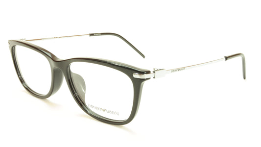 Emporio Armani EA3062F 5017 Eyeglasses Frame Acetate Metal Shiny Black Silver - Frame Bay