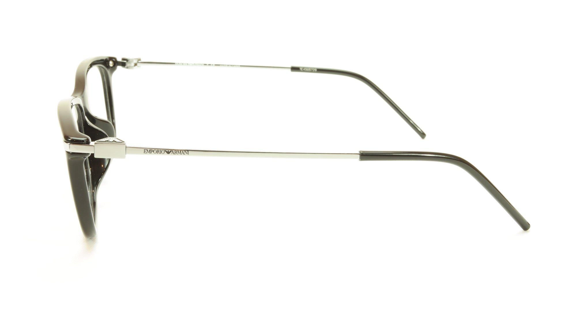 Emporio Armani EA3062F 5017 Eyeglasses Frame Acetate Metal Shiny Black Silver - Frame Bay