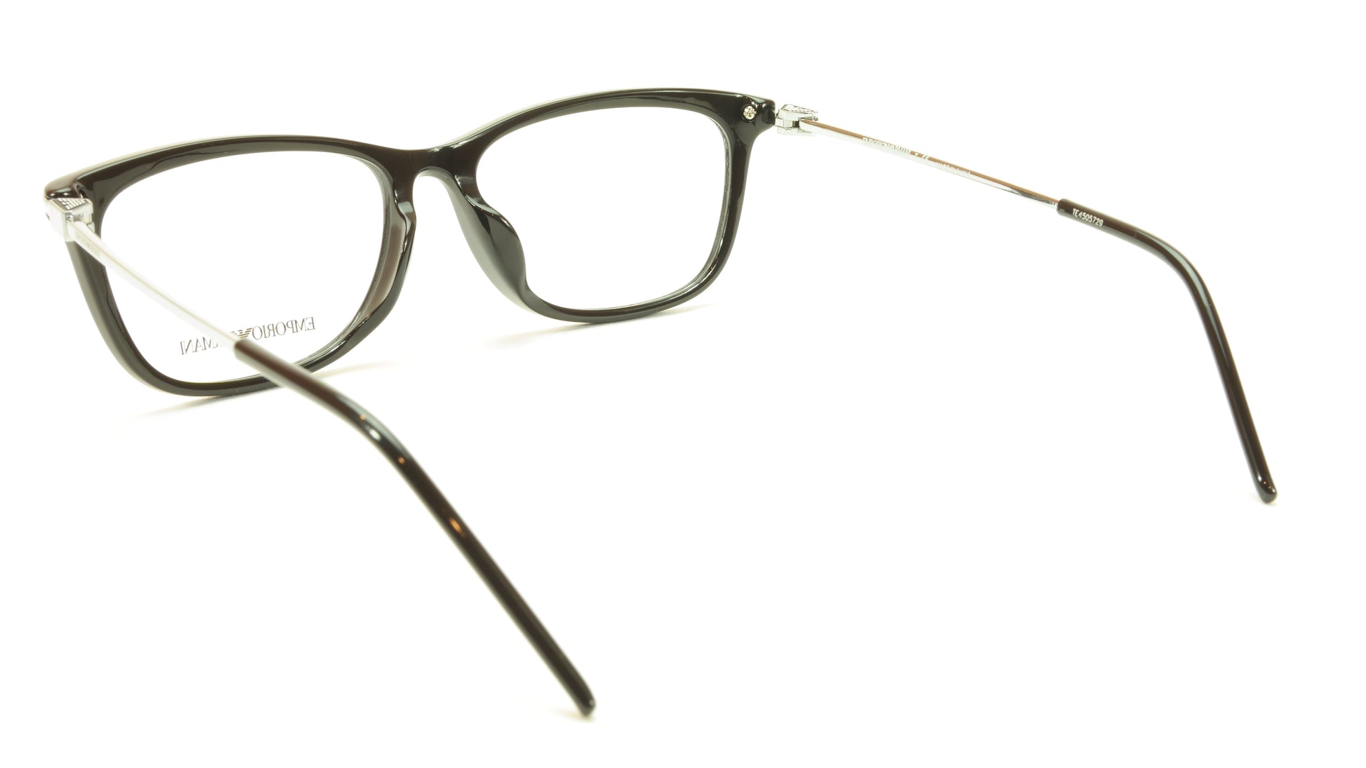 Emporio Armani EA3062F 5017 Eyeglasses Frame Acetate Metal Shiny Black Silver - Frame Bay