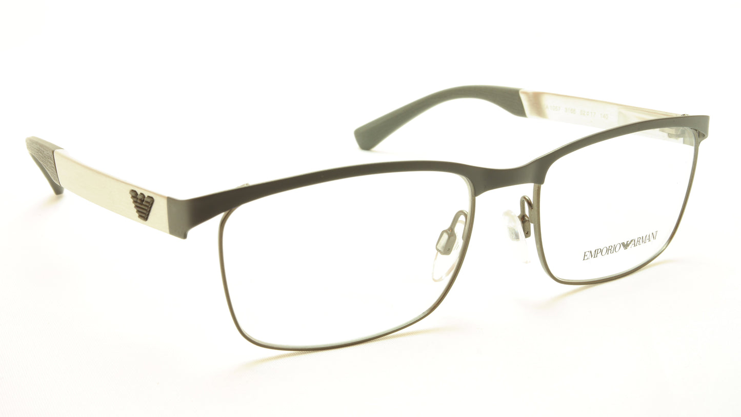 Emporio Armani EA1057 3166 Eyeglasses Frame Metal Grey Silver - Frame Bay